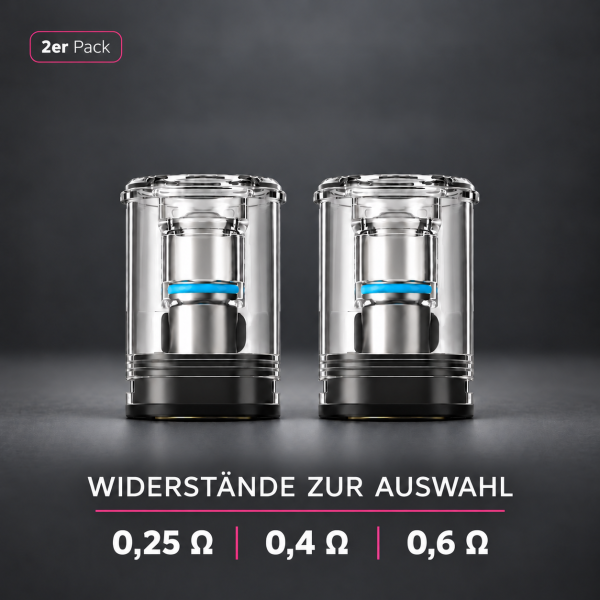 Aspire Magnum Pods im 2er Pack, Widerstände zur Auswahl: 0,25, 0,4 und 0,6 Ohm