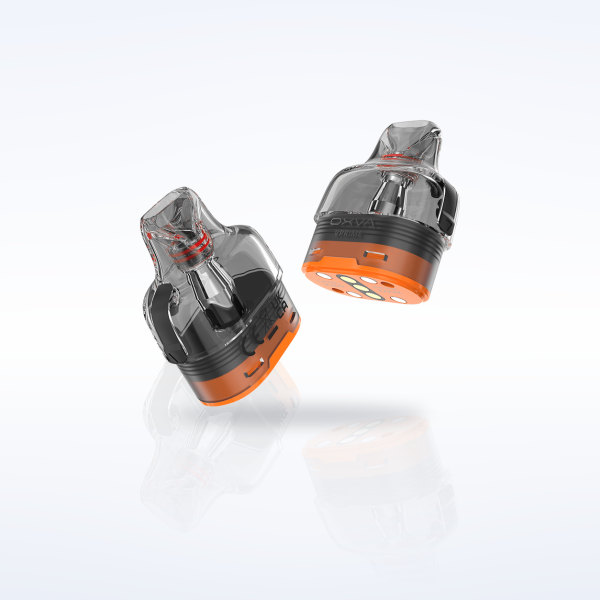 Zwei OXVA VPRIME Dual Pods mit 0,4 Ohm und 6 ml im Studio