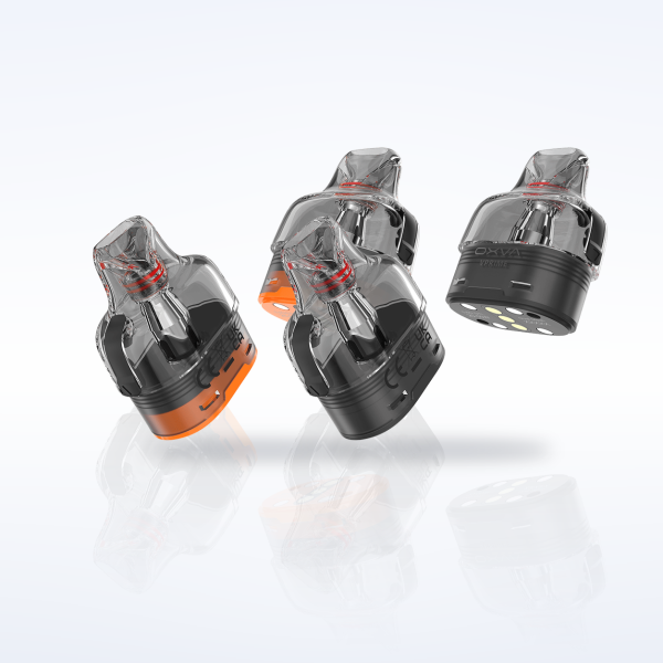 Zwei OXVA VPRIME Dual Pods mit 6 ml im Studio