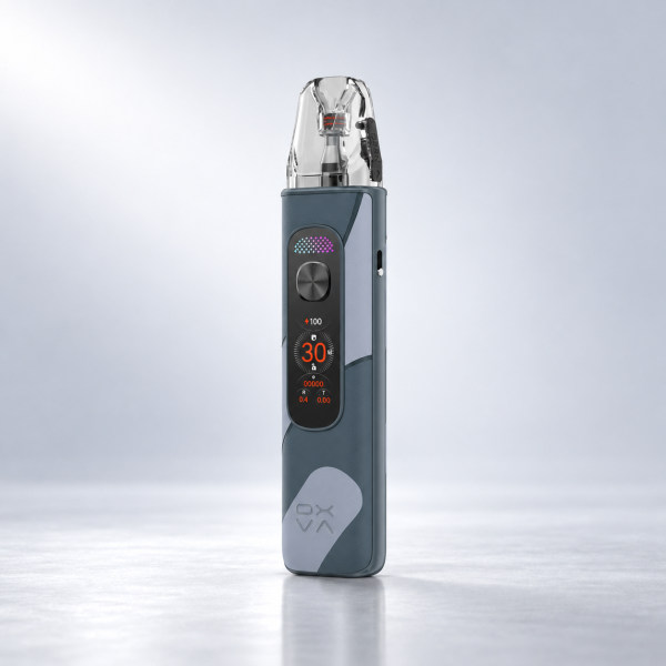 OXVA XLIM Pro 4 in Glacier Grey Leather im Studio