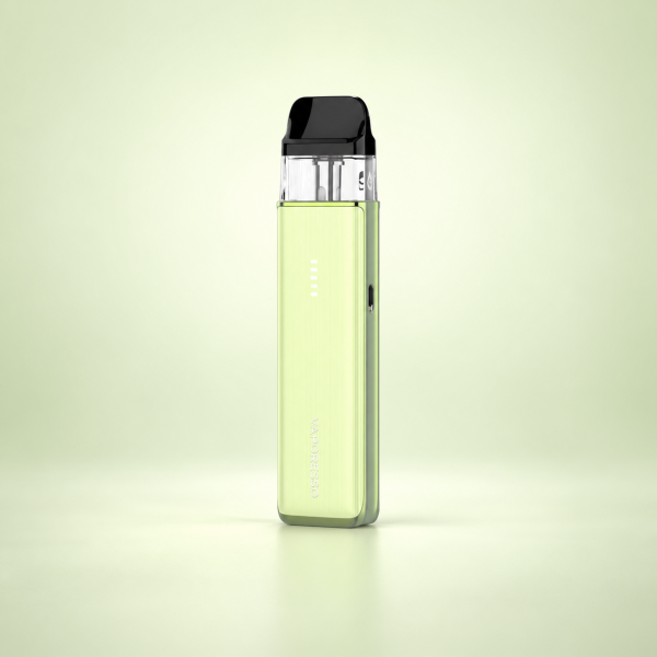 Vaporesso XROS 6 Mini Pod-Kit Jelly Green – Hellgrün vor dezentem Hintergrund