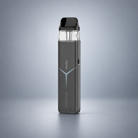 Vaporesso XROS 6 Mini Pod-Kit Racing Black – Anthrazit mit Carbonmuster vor dezentem Hintergrund