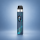 Vaporesso XROS 6 Pod-Kit Aurora Blue – Dunkelblau mit türkisfarbenem Muster mit Display vor dezentem Hintergrund