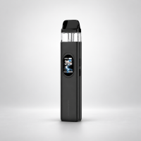 Vaporesso XROS 6 Pod-Kit Cosmic Black – Schwarz mit Display vor dezentem Hintergrund