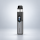 Vaporesso XROS 6 Pod-Kit Racing Black – Schwarz-Grau mit Carbonmuster mit Display vor dezentem Hintergrund