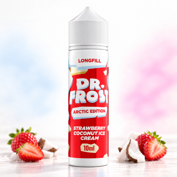 Dr. Frost Arctic Edition Longfill-Aroma – Strawberry Coconut Ice Cream, 10 ml in 60-ml-Flasche