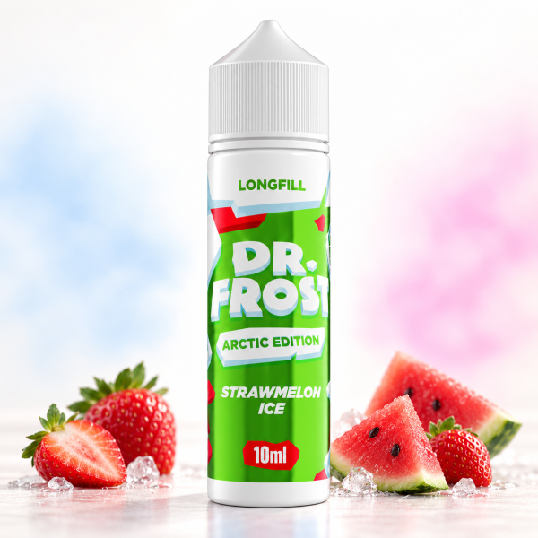 Dr. Frost Arctic Edition Longfill-Aroma – Strawmelon Ice, 10 ml in 60-ml-Flasche