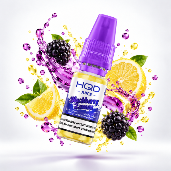 HQD Juice Nikotinsalz-Liquid – Blackberry Lemon, 18 mg/ml