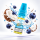 HQD Juice Nikotinsalz-Liquid – Coconut Blueberry, 18 mg/ml