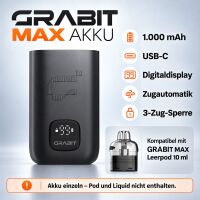 Grabit MAX Akku: 1.000 mAh, USB-C, Digitaldisplay,...