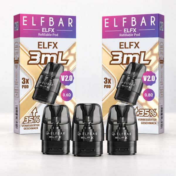 Elfbar ELFX V2 | Pod | 3ml | 3er Pack