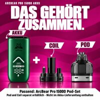 Arcbear Pro 15000 Akku mit Coil und Pod: Pod und Coil separat erhältlich