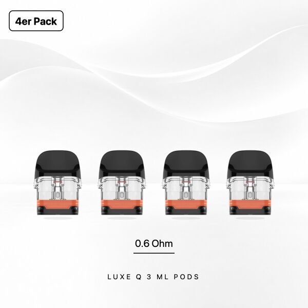Vaporesso Luxe Q Mesh Pod 0,6 Ohm, 3 ml, vier Pods im 4er Pack