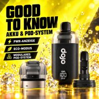 Dojo Blast X: Akku mit PWR-Anzeige und Eco-Modus, Nachfüllbehälter und leerer Pod