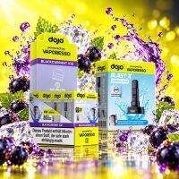 Dojo Blast X Pod Blackcurrant Ice: Verpackung von Nachfüllbehälter und leerem Pod