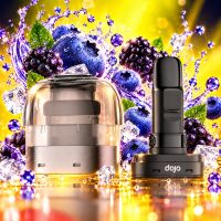 Dojo Blast X Pod Blueberry Blackberry: Nachfüllbehälter und leerer Pod ohne Verpackung