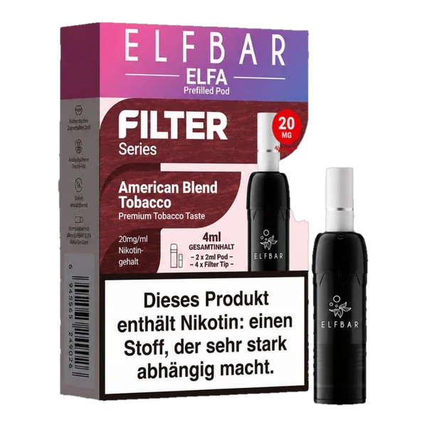 Elfbar ELFA Filter Series, Sorte American Blend Tobacco