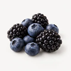Blaubeeren und Brombeeren
