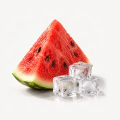 Wassermelone mit Eiswürfeln